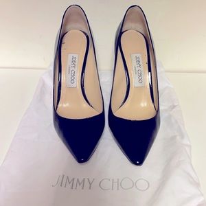 Jimmy Choo Love 100 Patent Black Leather Pump